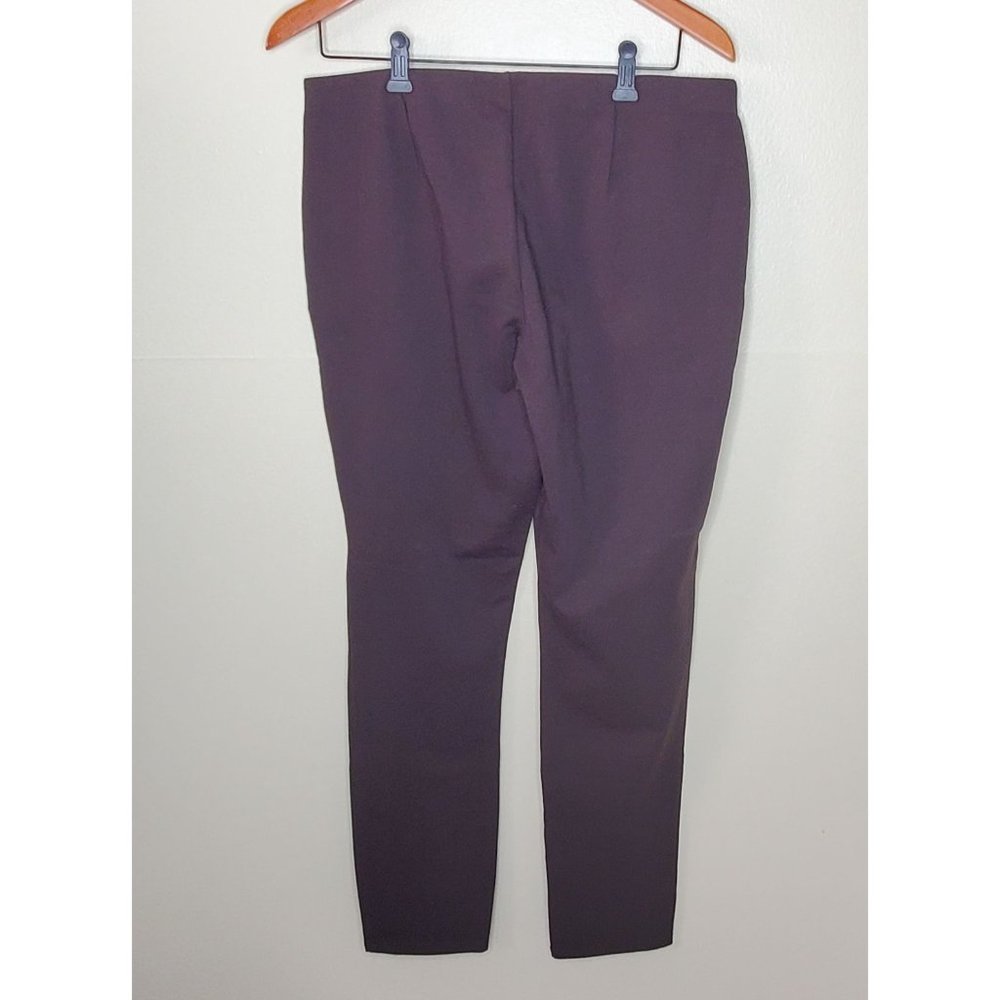 Women Eileen Fisher Slim Fit Stretch Pants Clove/Brown Sz M NWT